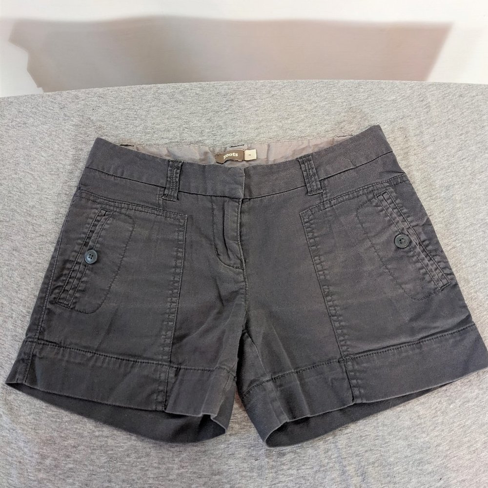 Roots Grey Cotton Shorts